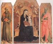 Stefano di Giovanni Sassetta Viirgin and child Enthroned with six Angels (mk05) Sweden oil painting artist